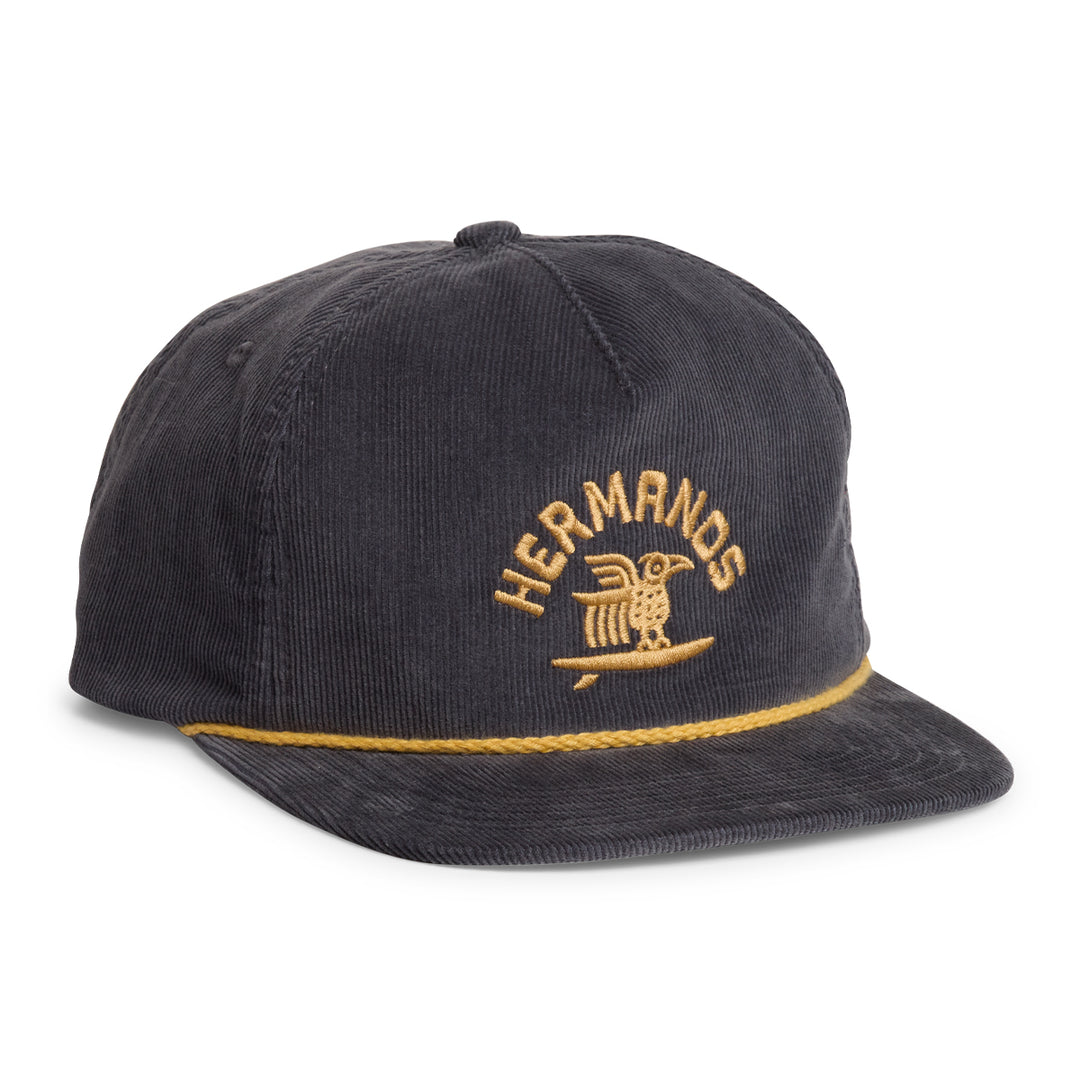 Howler Bros Unstructured Snapback Hat Surfbird: Charcoal Corduroy