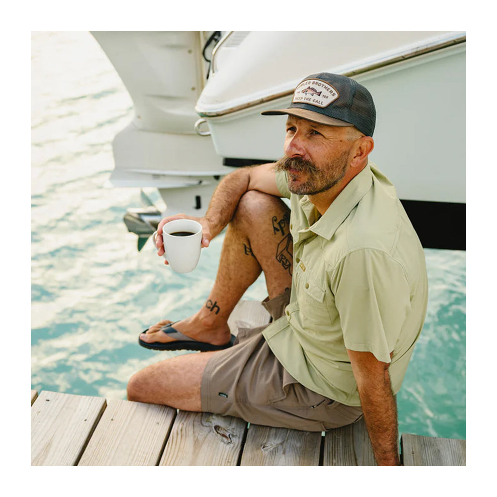 Howler Bros Unstructured Snapback Hats - Feedstore : Redfish : Brown / Grey