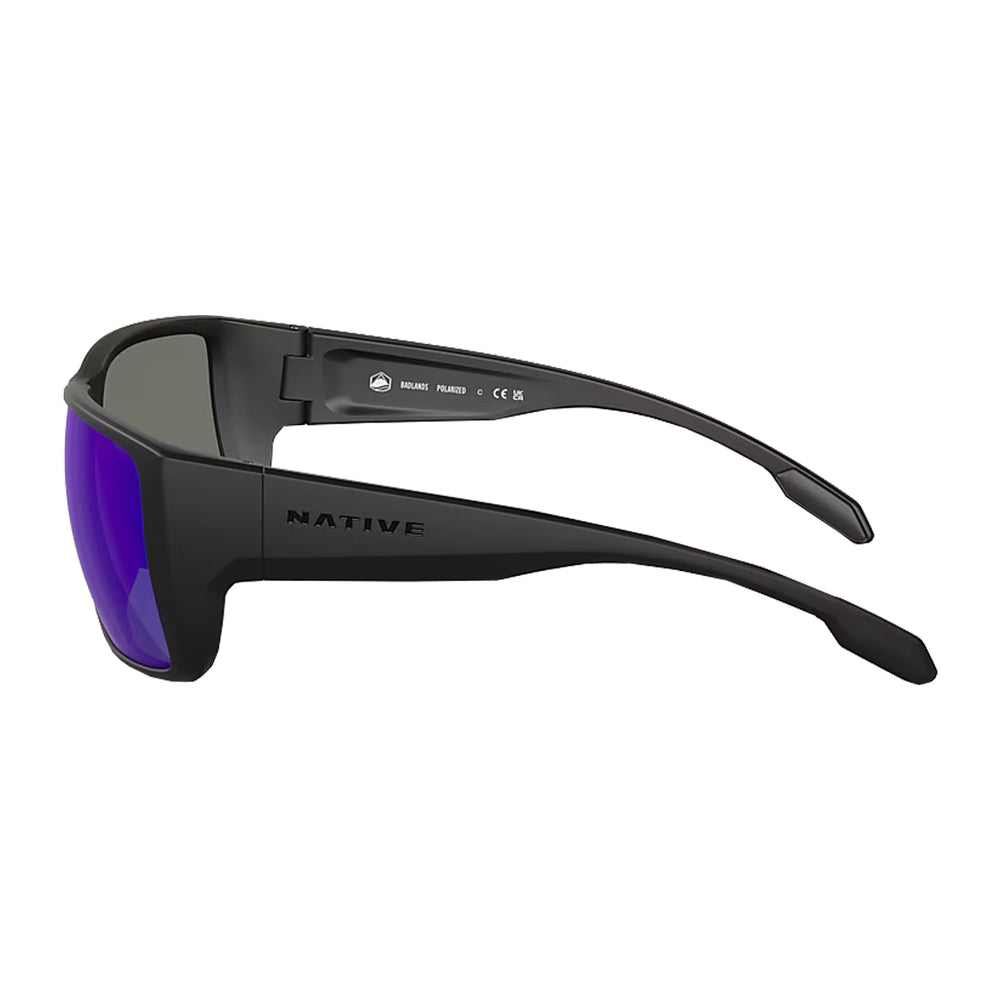 Native Badlands Matte Black Blue Mirror Polarized