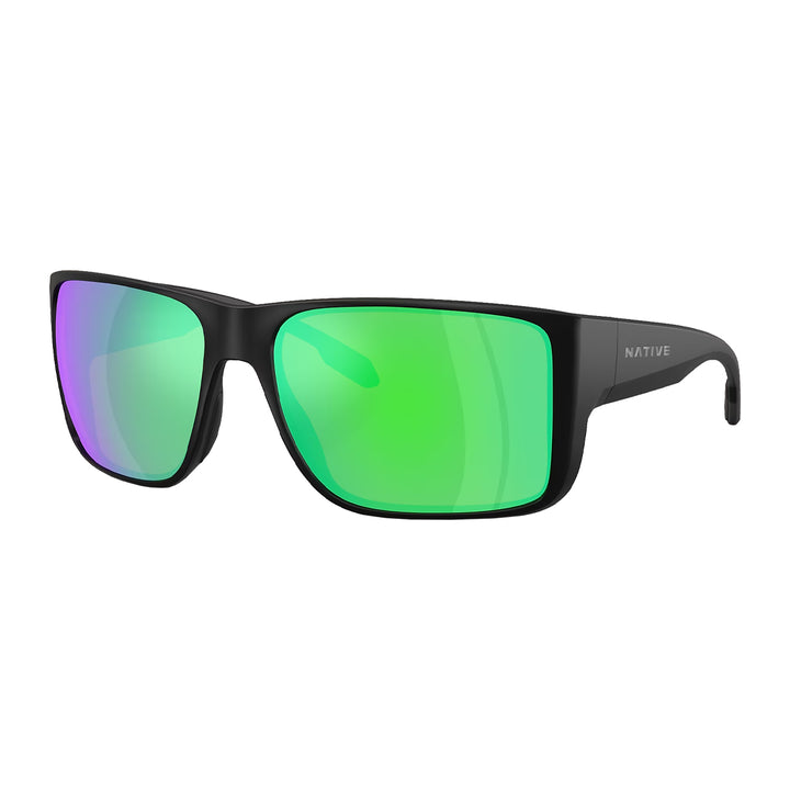 Native Badlands XL Matte Black Green Mirror Polarized