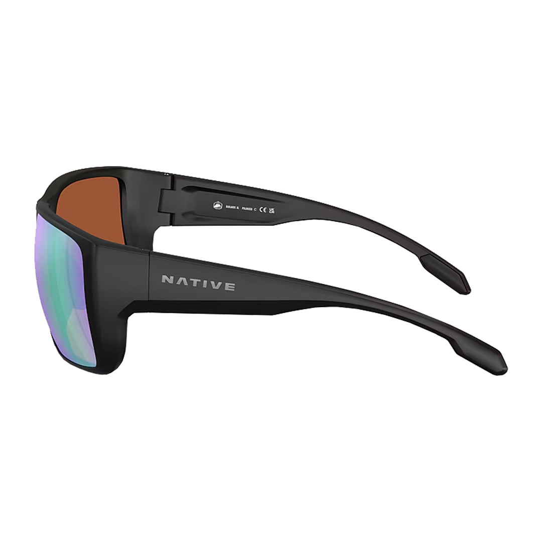 Native Badlands XL Matte Black Green Mirror Polarized