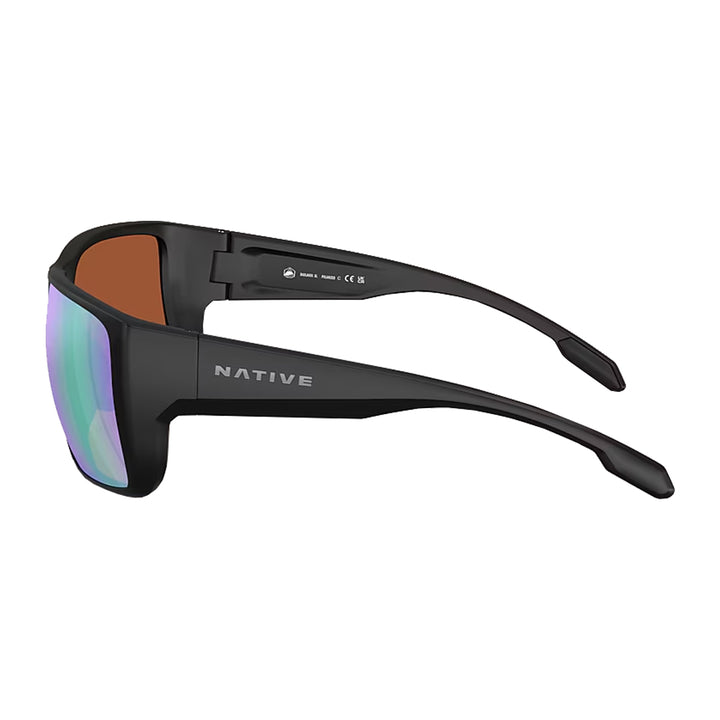 Native Badlands XL Matte Black Green Mirror Polarized