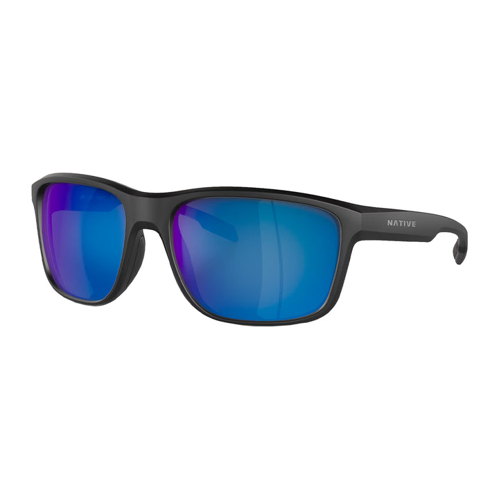 Native Gorge Matte Black Blue Mirror