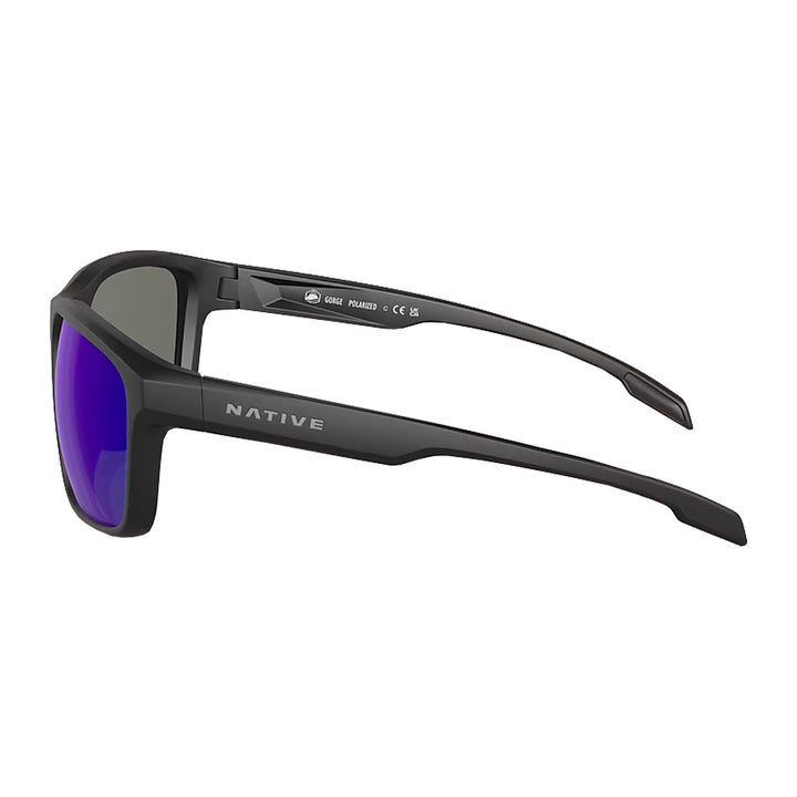 Native Gorge Matte Black Blue Mirror