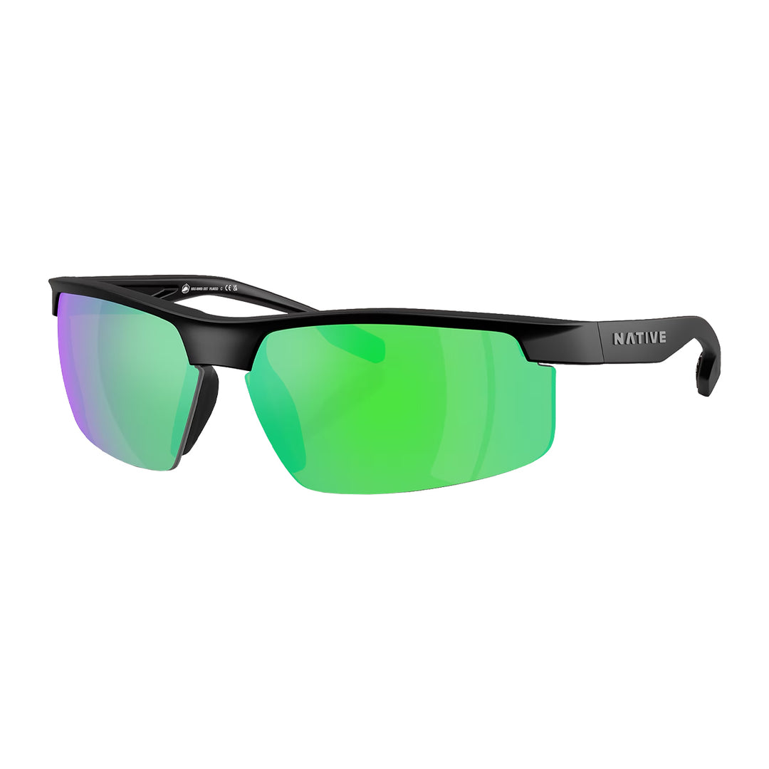 Native Ridge-Runner Crest Matte Black Green Mirror Polarized