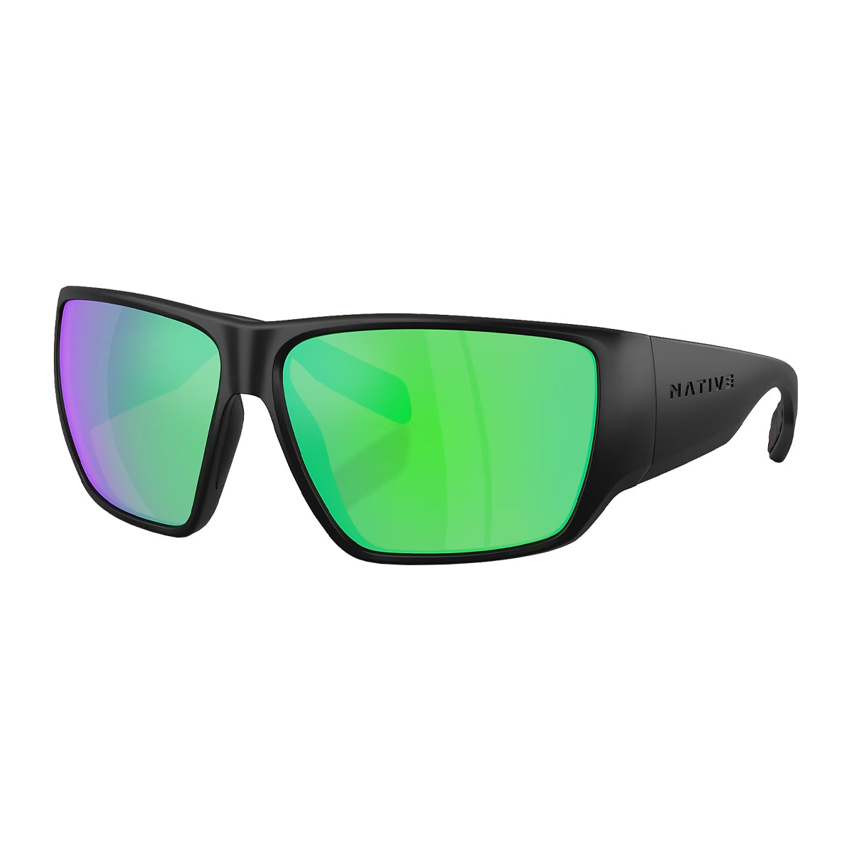 Native Sightcaster II Matte Black Green Mirror Polarized – Madison ...