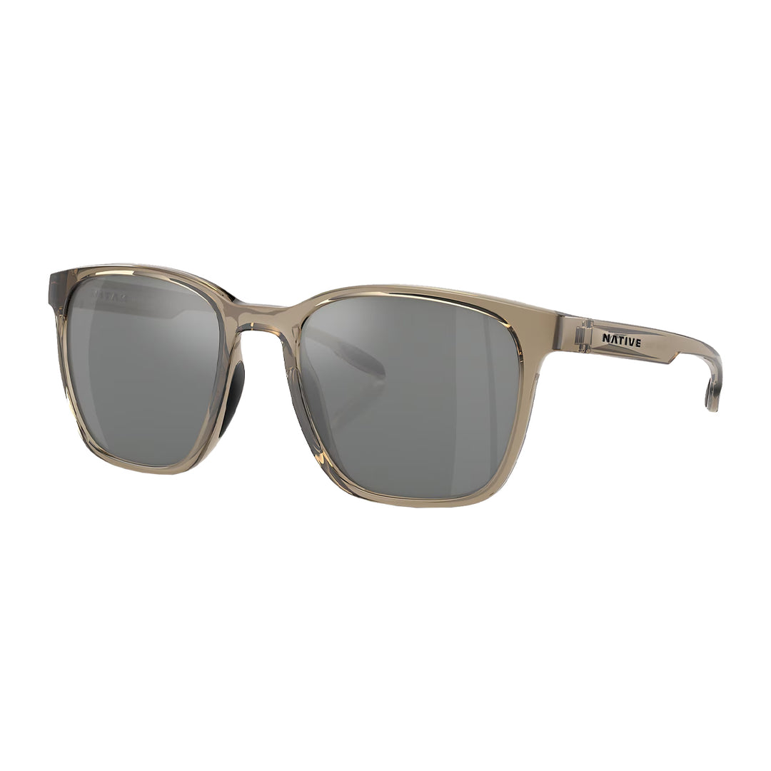 Native Targhee Square Smokey Quartz Silver Mirror Polarized