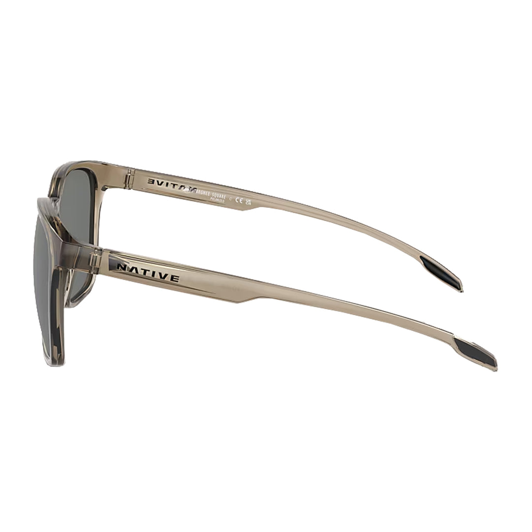 Native Targhee Square Smokey Quartz Silver Mirror Polarized
