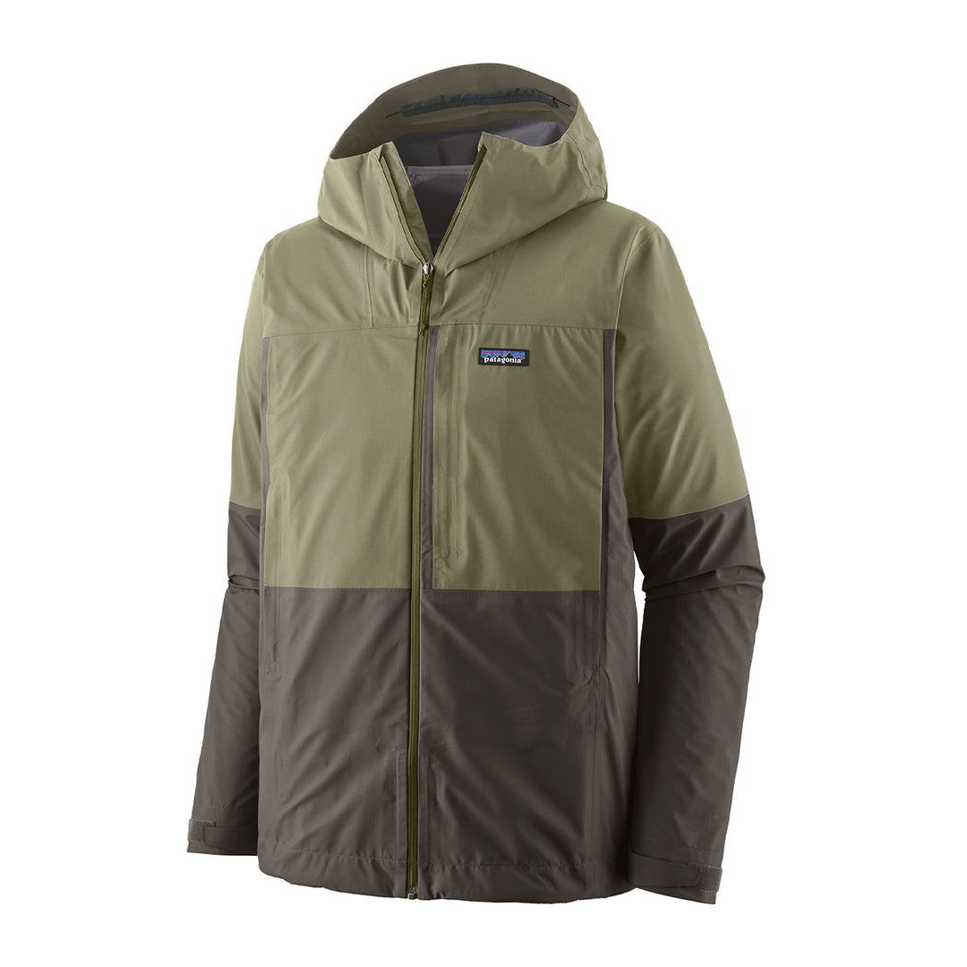 Patagonia Boulder Fork Rain Jacket Forge Grey w/River Rock Green