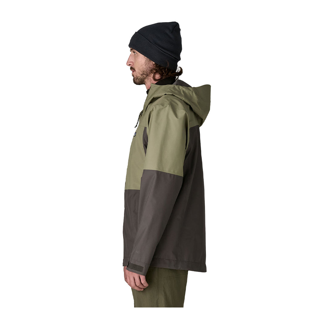 Patagonia Boulder Fork Rain Jacket Forge Grey w/River Rock Green