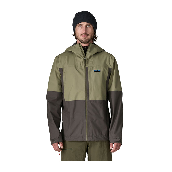 Patagonia Boulder Fork Rain Jacket Forge Grey w/River Rock Green