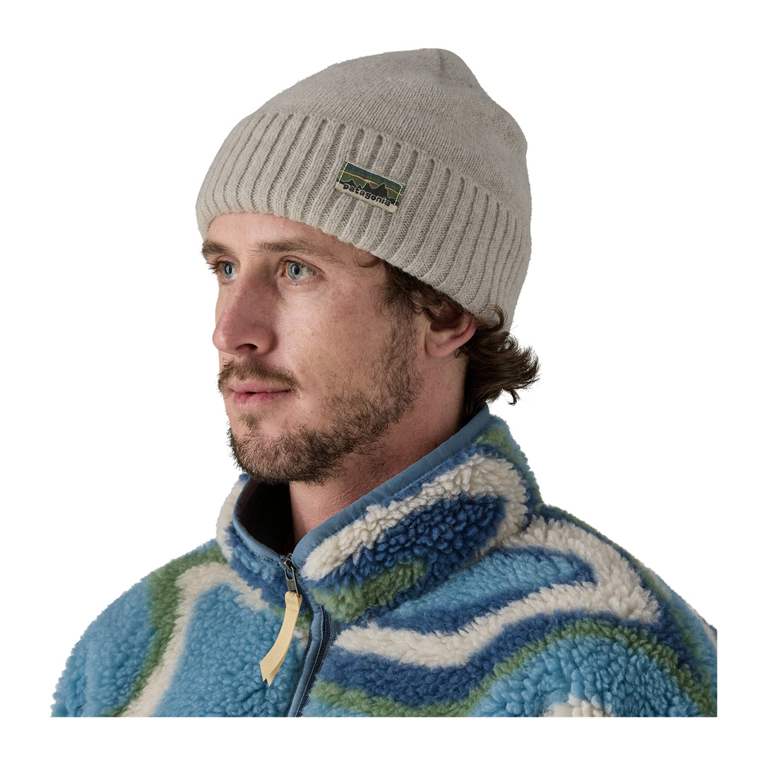 Patagonia Brodeo Beanie OG Legacy Label: Crisp Grey