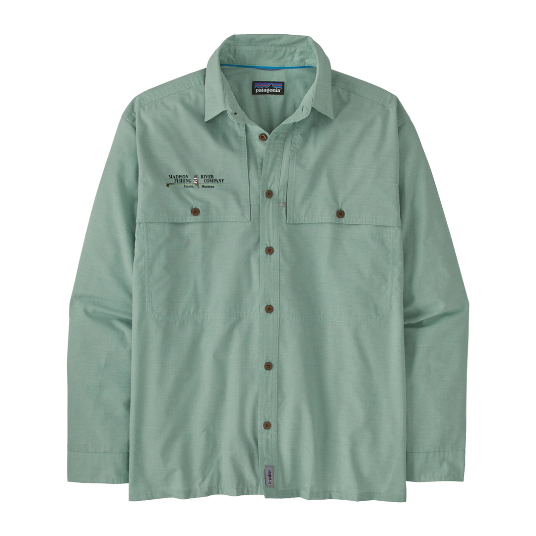 Patagonia MRFC Logo L/S Island Hopper Shirt Crossweave: Blue Sage