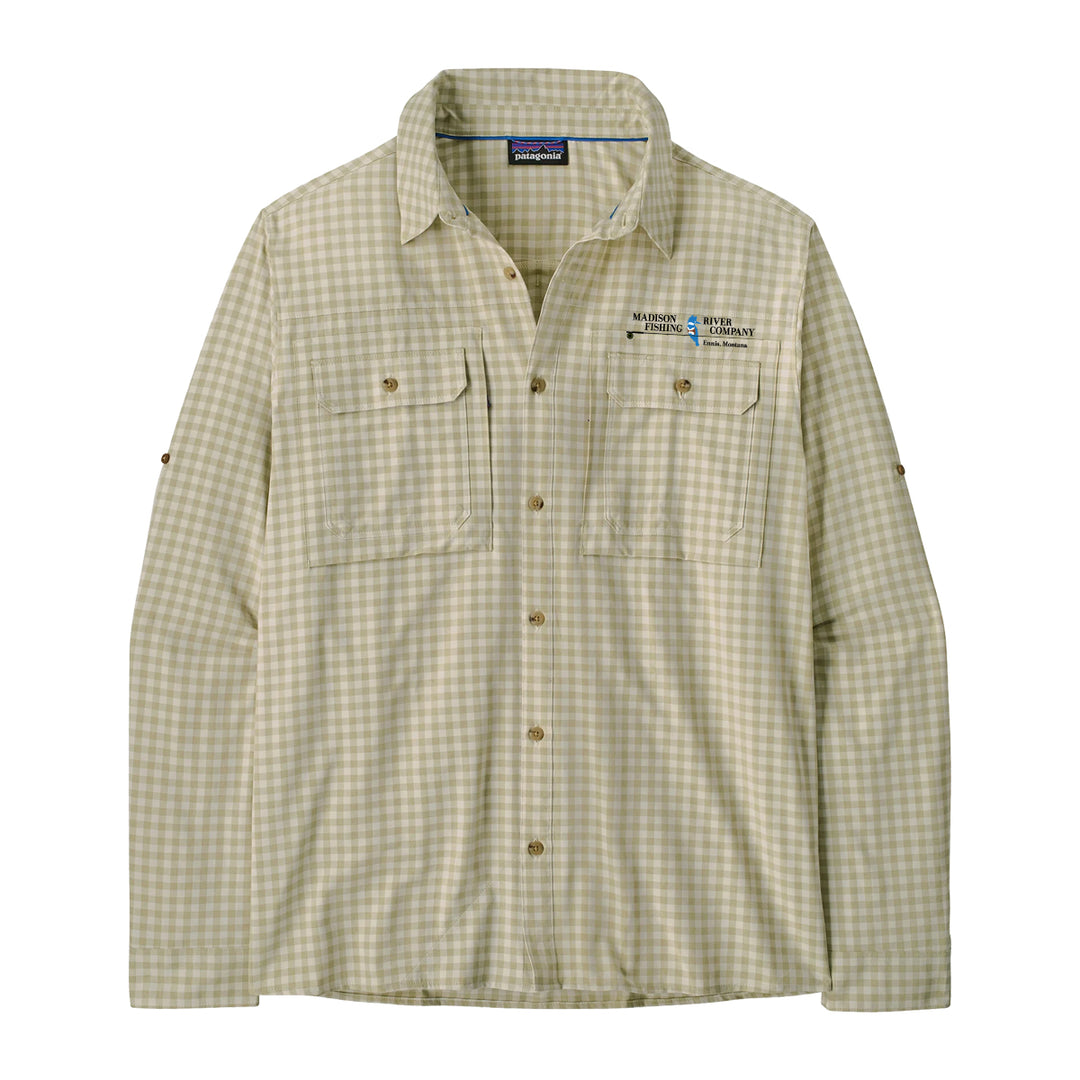 Patagonia MRFC Logo L/S Self Guided Sun Shirt North Fork: Weathered Stone