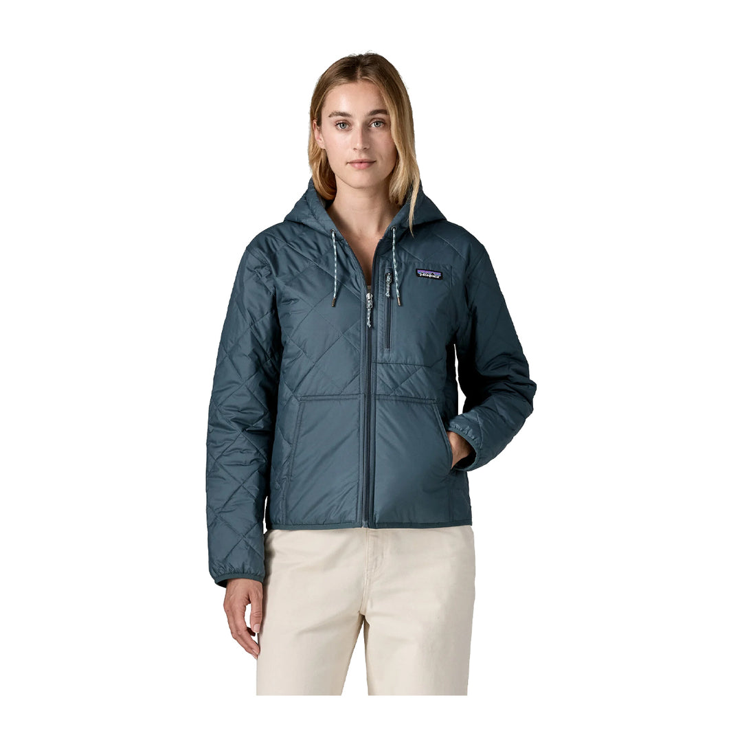 Patagonia Womens Diamond Quilted Bomber Hoody Summit Blue