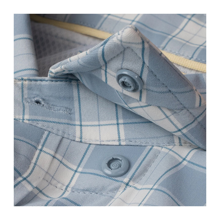 Poncho The Magic Ruckus SS Shirt Washed Blue and Grey Plaid