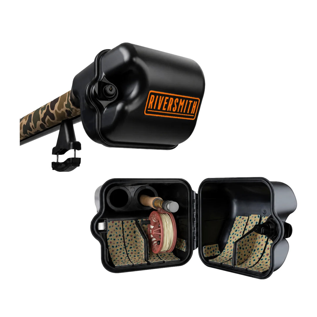 Riversmith Fly Rod Holder Silver 4-Banger RiverQuiver Camo Limited Edition