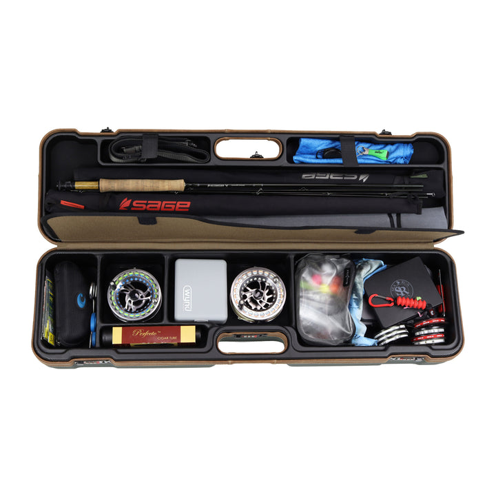 Sea Run Norfork Classic Expedition Fly Fishing Rod & Reel Travel Case 9'6" Rod Green/Nespola