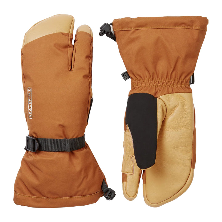 Sealskinz Congham Waterproof Thermal Ski Split Finger Glove Orange