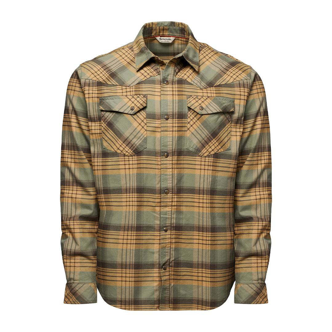 Simms Brackett Flannel Duke Plaid Hickory