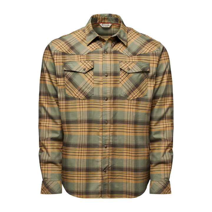 Simms Brackett Flannel Duke Plaid Hickory