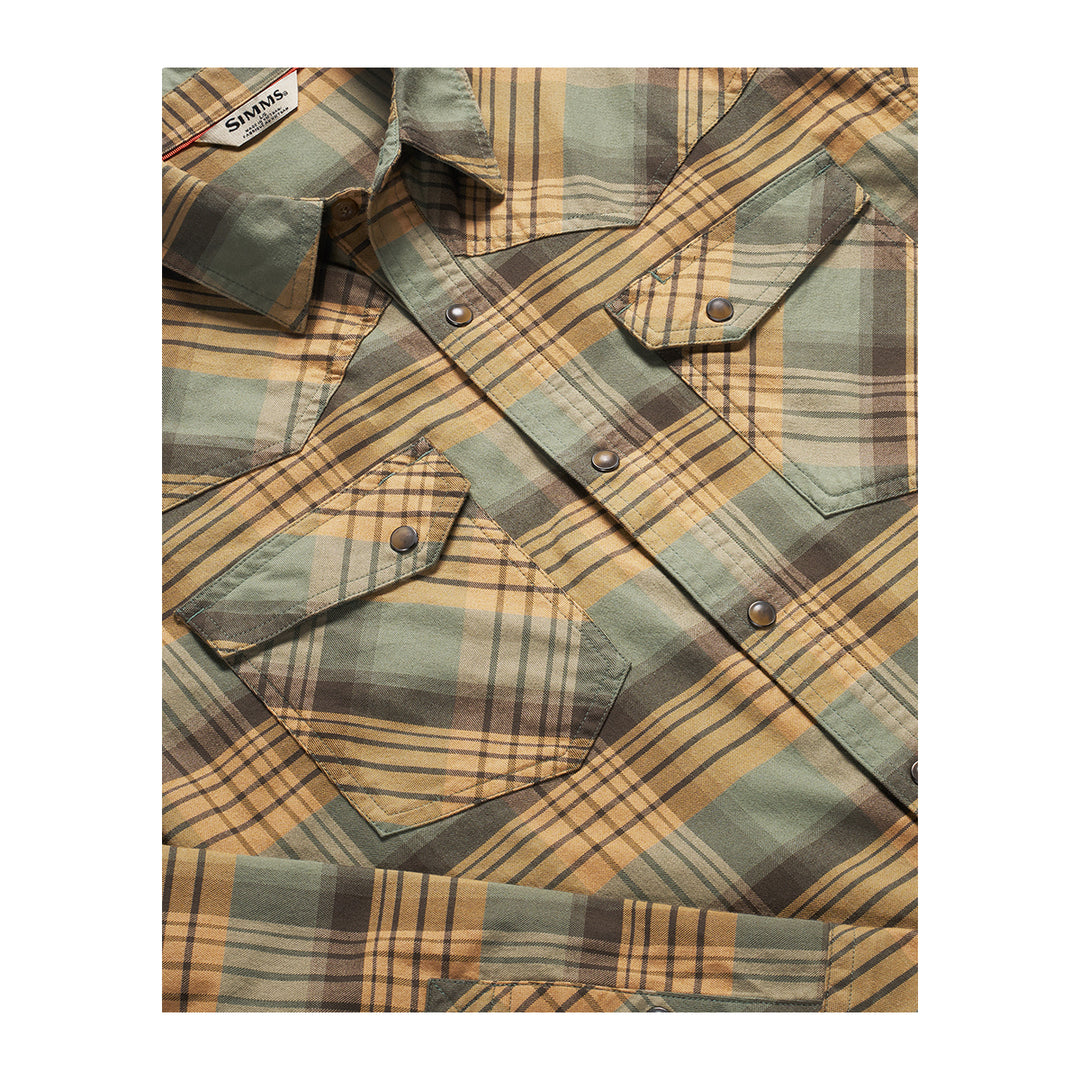 Simms Brackett Flannel Duke Plaid Hickory