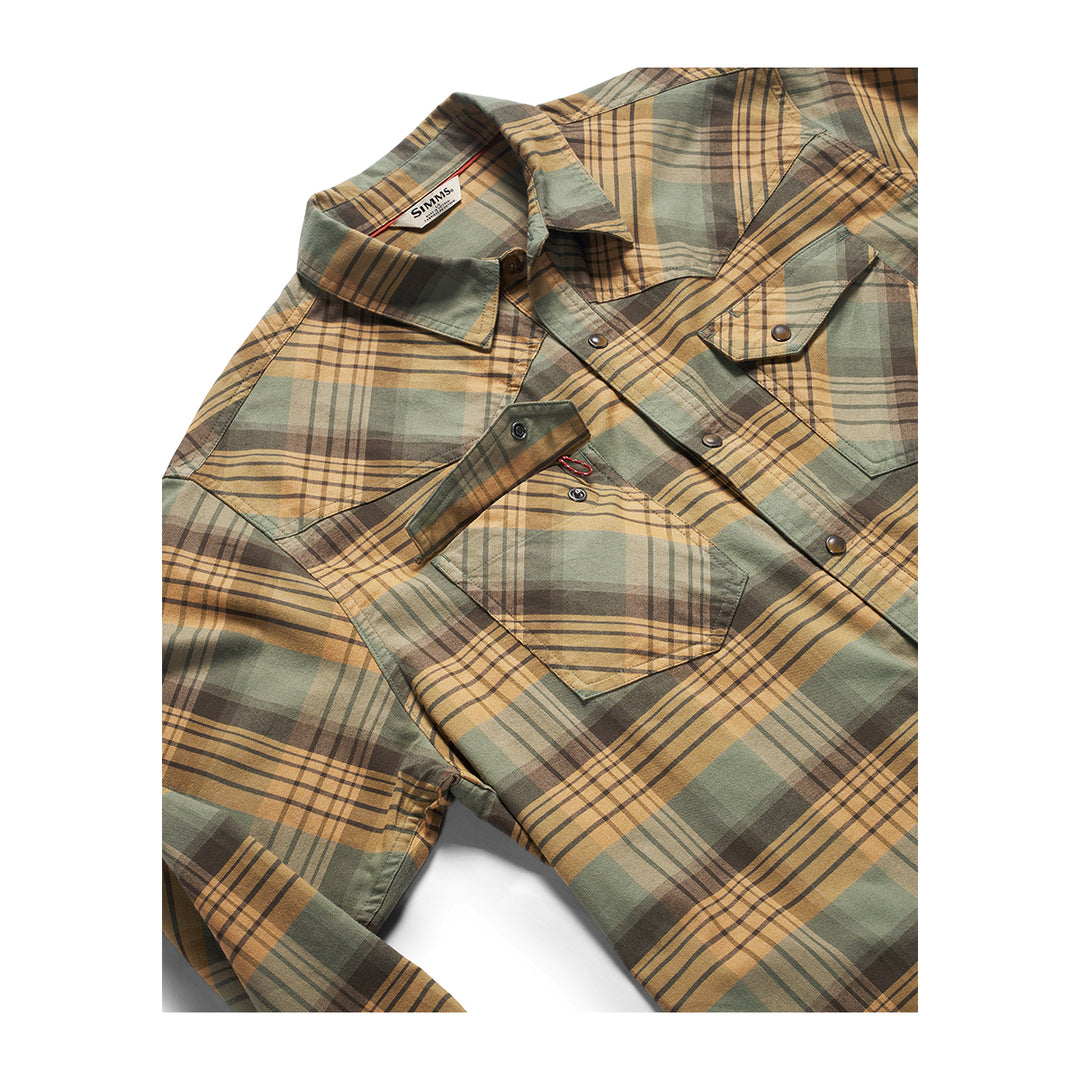 Simms Brackett Flannel Duke Plaid Hickory