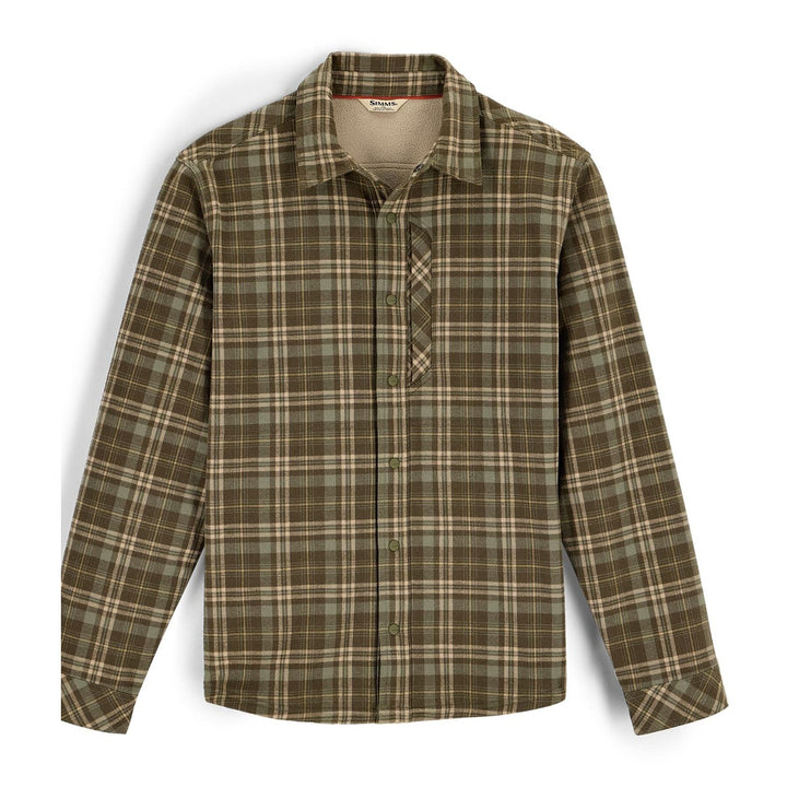 Simms Coldweather Shacket Schooner Plaid Loden