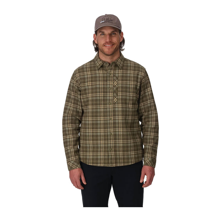 Simms Coldweather Shacket Schooner Plaid Loden