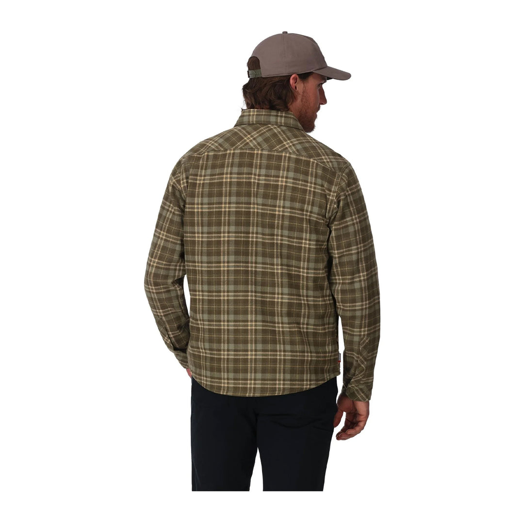 Simms Coldweather Shacket Schooner Plaid Loden