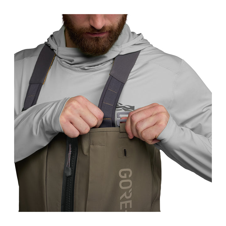 Sitka CrossCurrent Zip GTX Stockingfoot Wader Bark Brown