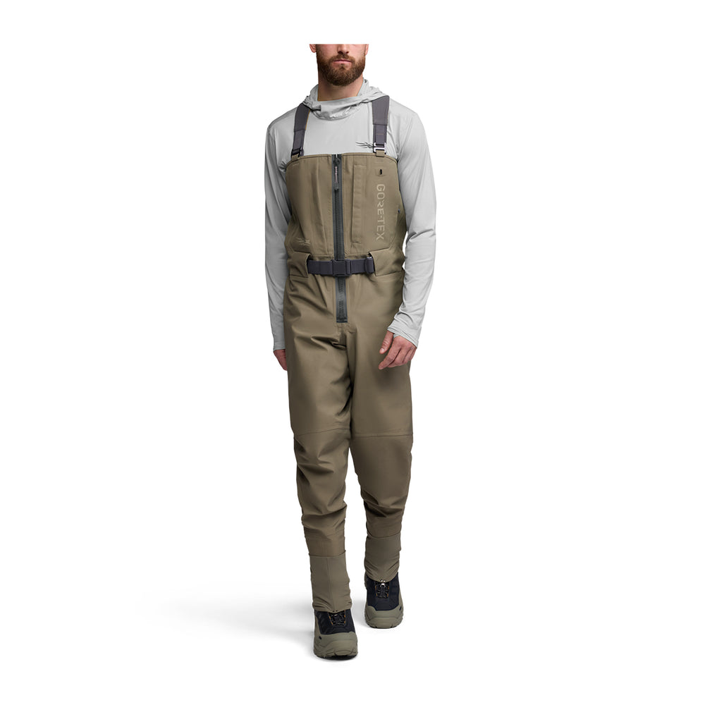 Sitka CrossCurrent Zip GTX Stockingfoot Wader Bark Brown