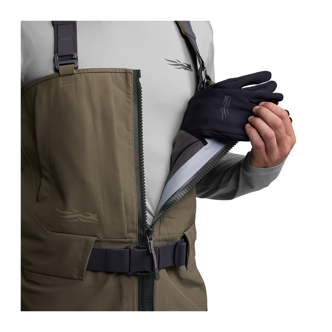 Sitka CrossCurrent Zip GTX Stockingfoot Wader Bark Brown