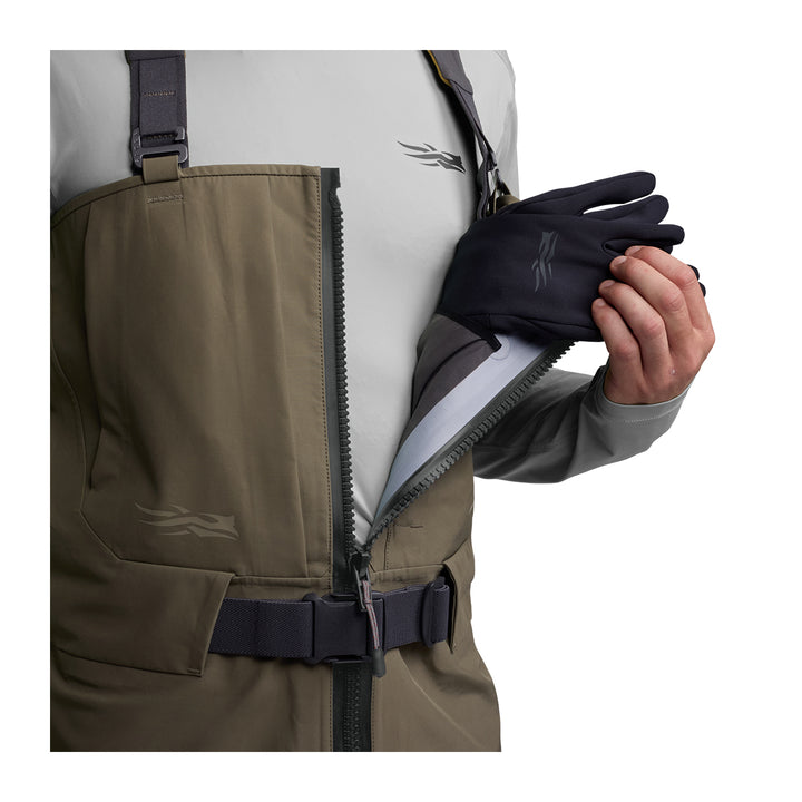 Sitka CrossCurrent Zip GTX Stockingfoot Wader Bark Brown