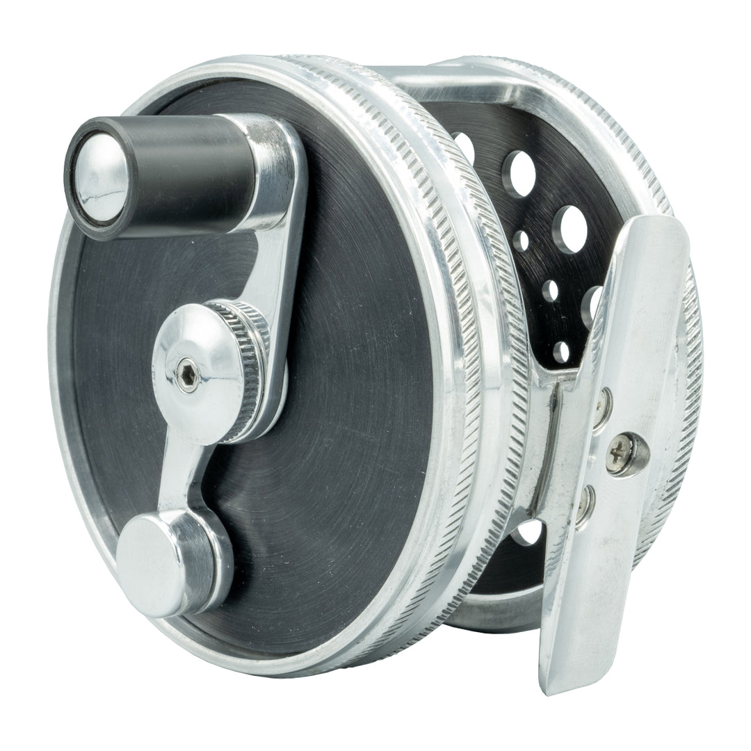 SpeyCo Classic Reel Black/Silver Snake Roll Handle 3.25" Spey Trouter