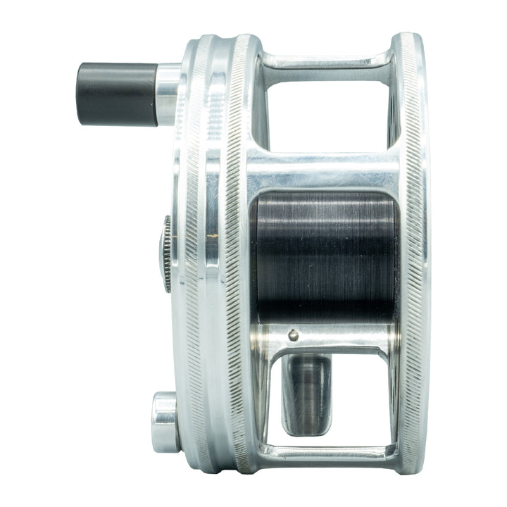 SpeyCo Classic Reel Black/Silver Snake Roll  Handle 4" Skagit