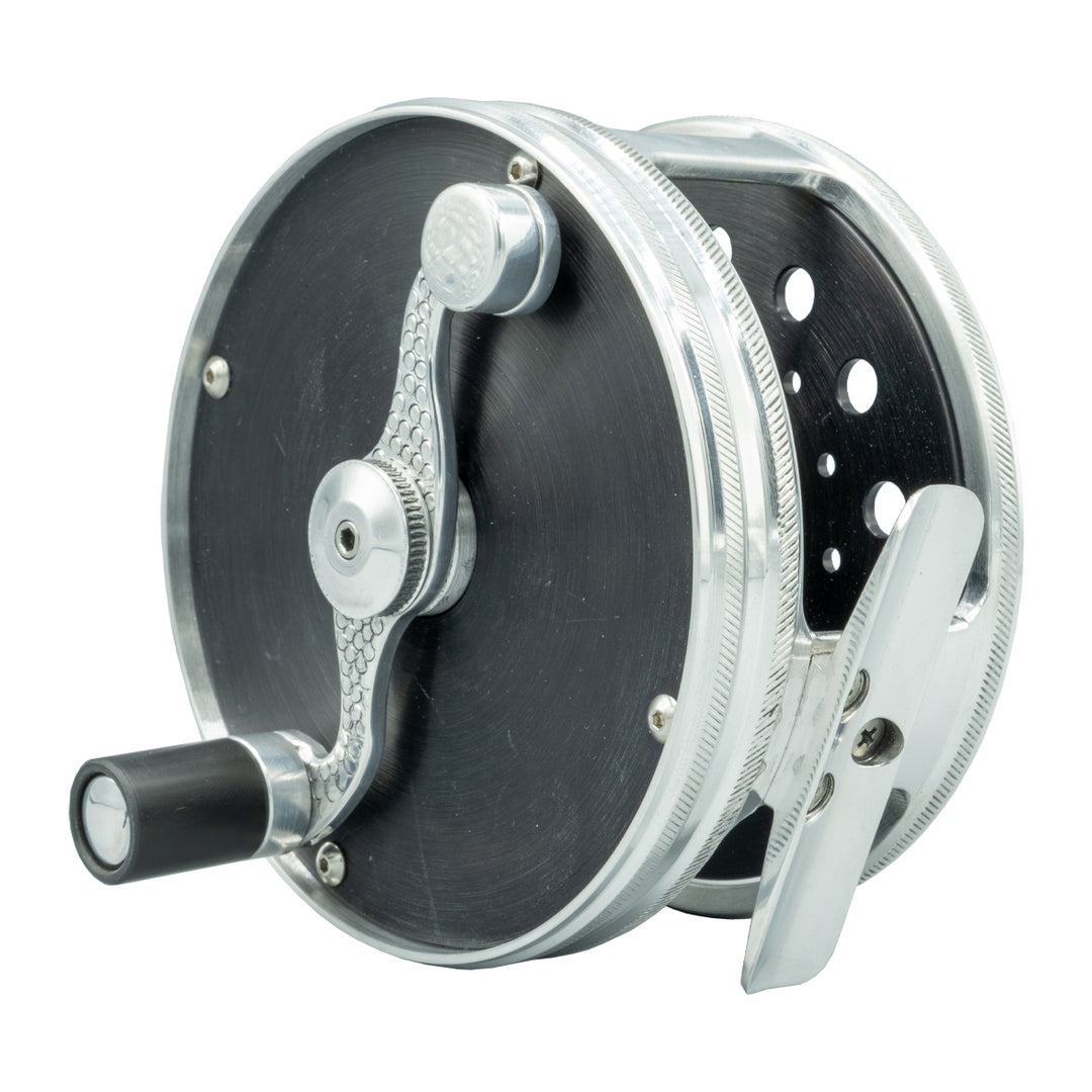 SpeyCo Classic Reel Black/Silver Snake Roll  Handle 4" Skagit