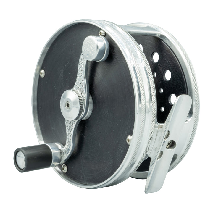SpeyCo Classic Reel Black/Silver Snake Roll  Handle 4" Skagit