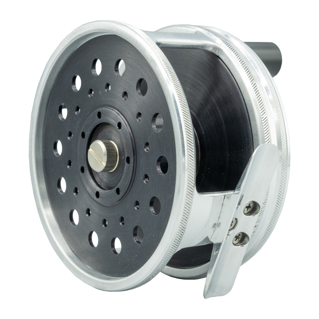 SpeyCo Classic Reel Black/Silver Snake Roll  Handle 4" Skagit