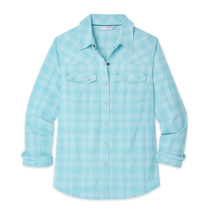 Stio Womens Eddy Coast Shirt LS Horizon Plaid