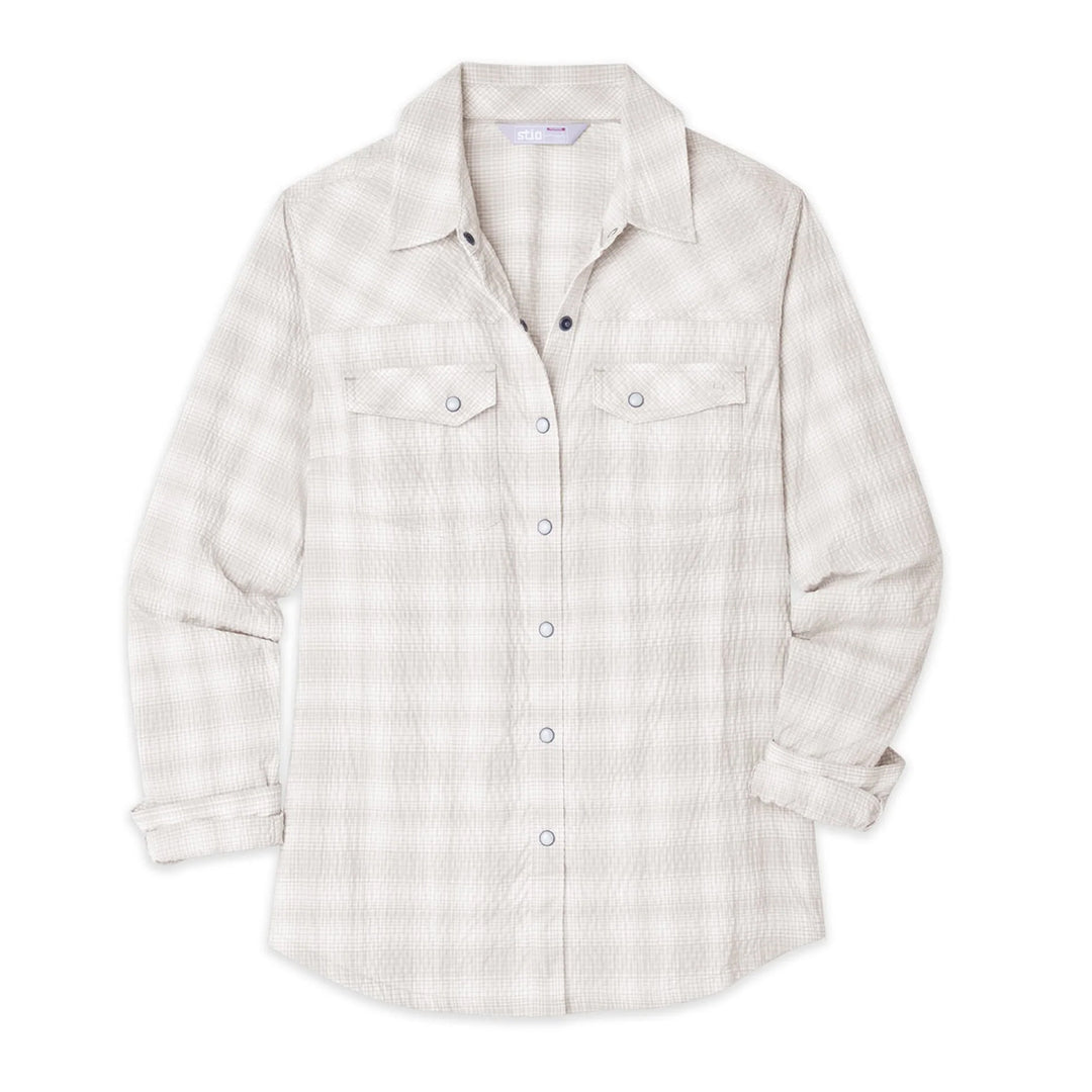 Stio Womens Eddy Coast Shirt LS Pebble Plaid