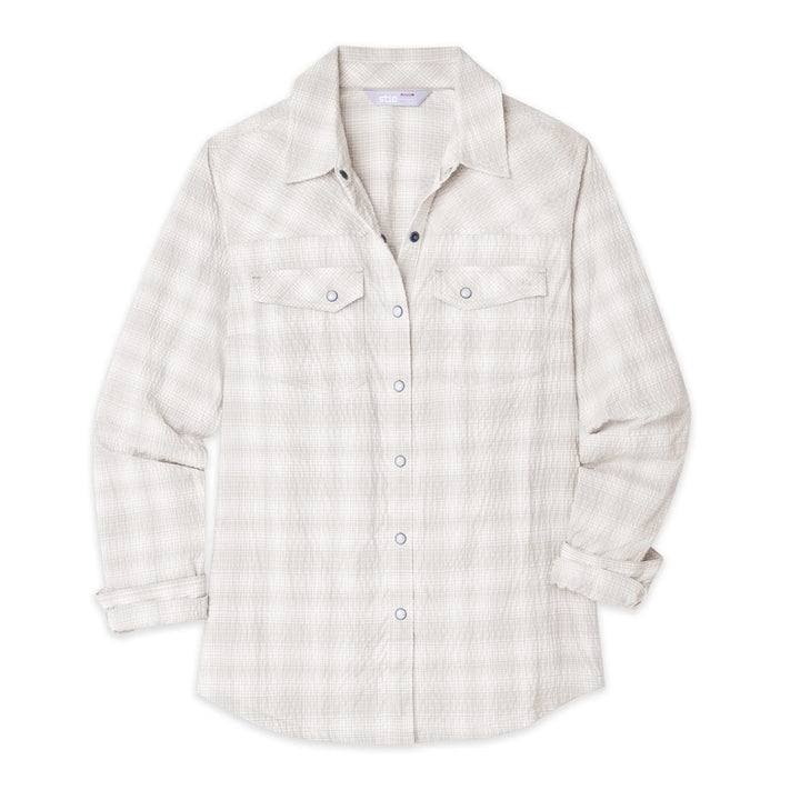 Stio Womens Eddy Coast Shirt LS Pebble Plaid