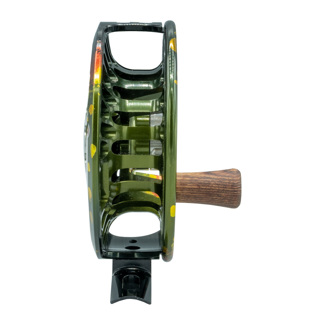 USED Abel TR 4/5 Fly Reel Native Brook Trout w/ Rosewood Handle