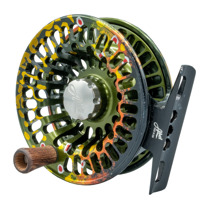 USED Abel TR 4/5 Fly Reel Native Brook Trout w/ Rosewood Handle