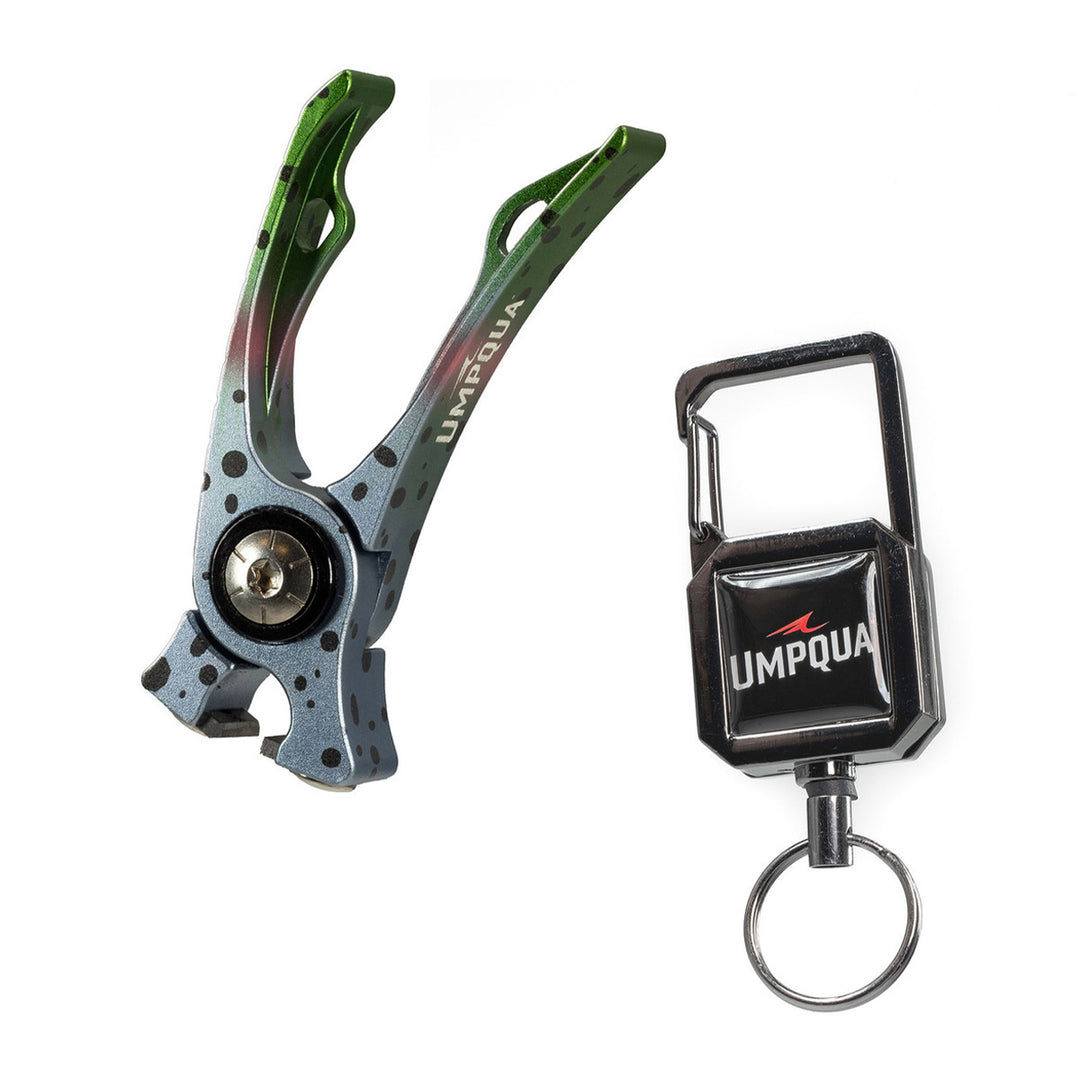 Umpqua RiverRun Artist Edition Nippers & Small Retractor Combo Rainbow Trout