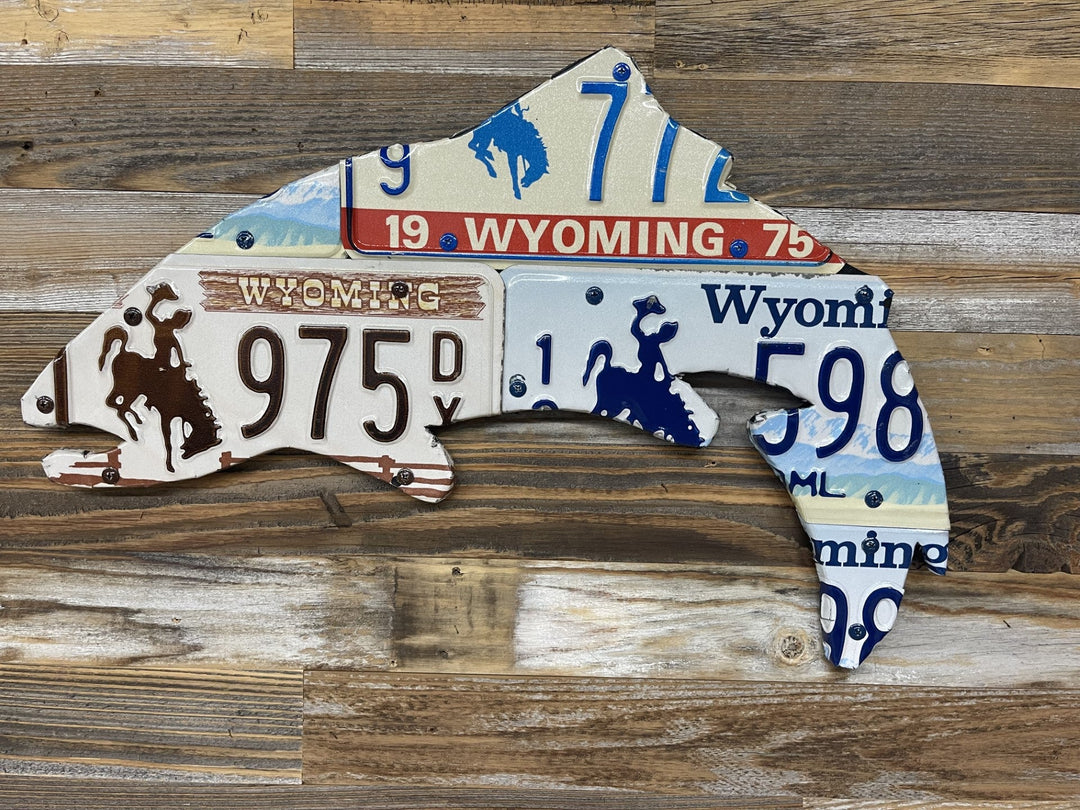 24" Wyoming Trout License Plate Art