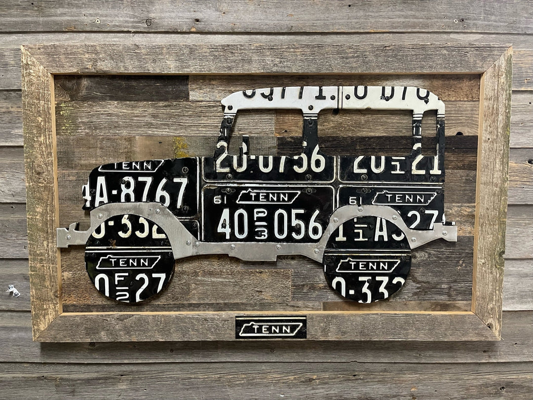 Tennessee Vintage FJ-40 Toyota License Plate Art