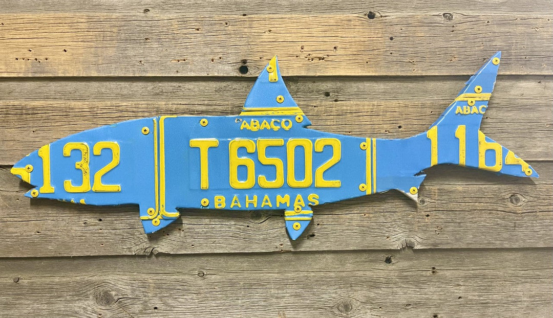 30" Bahamas Bonefish License Plate Art