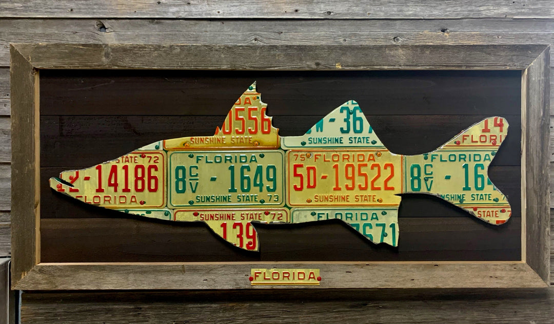 Florida Snook License Plate Art - Madison River Fishing Company