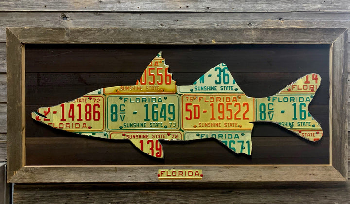 Florida Snook License Plate Art - Madison River Fishing Company